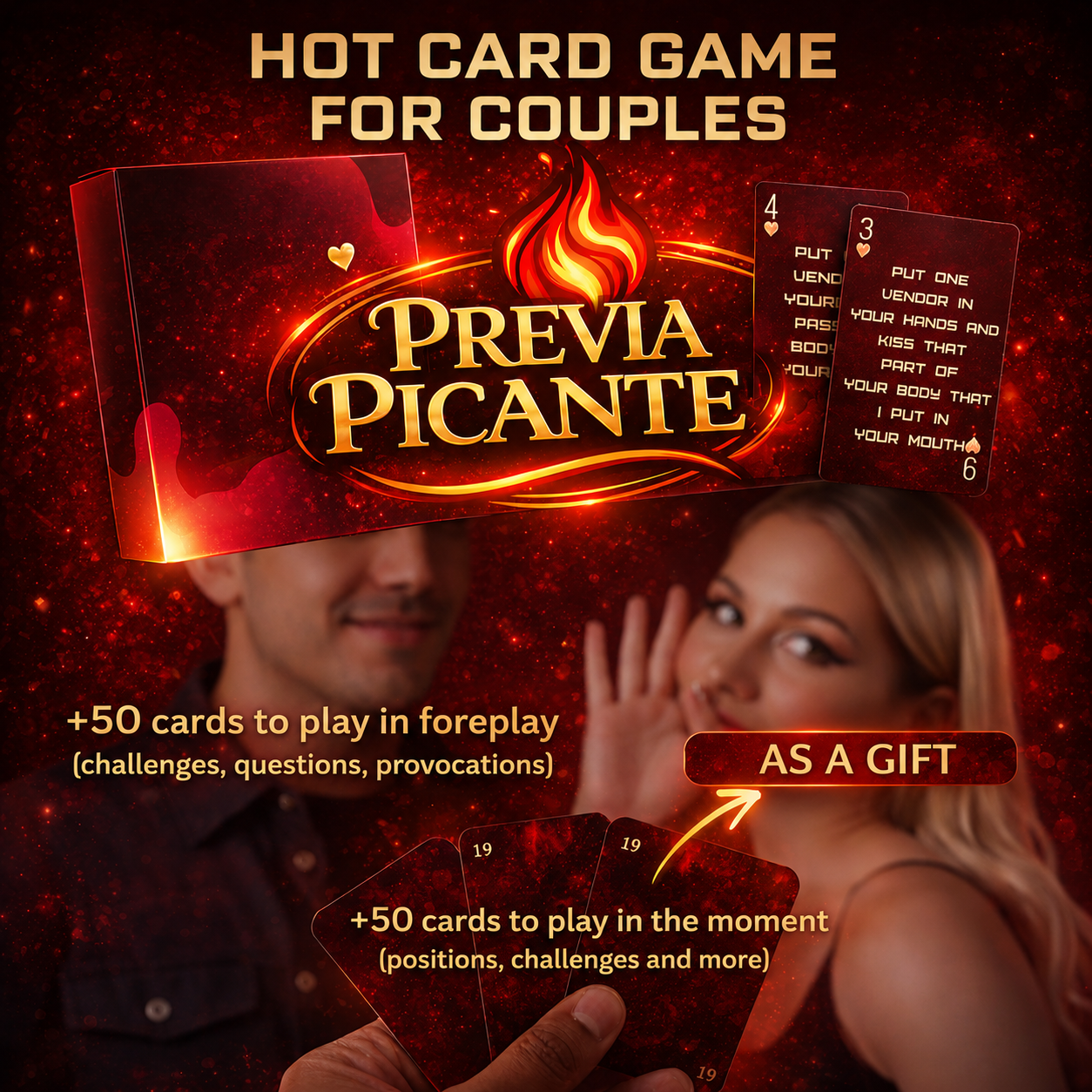 4X1 – CARDS FOR FOREPLAY + CARDS FOR ACTION + 20 SE**** CHALLENGES AND 20 ROLES & SCENARIOS AS A GIFT